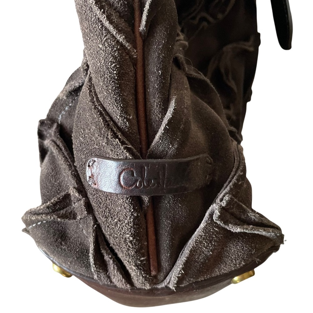 Cole Haan Sloan woven tote brown suede - Picture 3 of 10